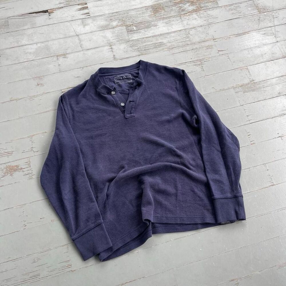 Eddie Bauer Old Money Y2K Thermal Henley Longsleeve